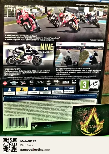 MotoGP 22 PlayStation 4, PAL box back