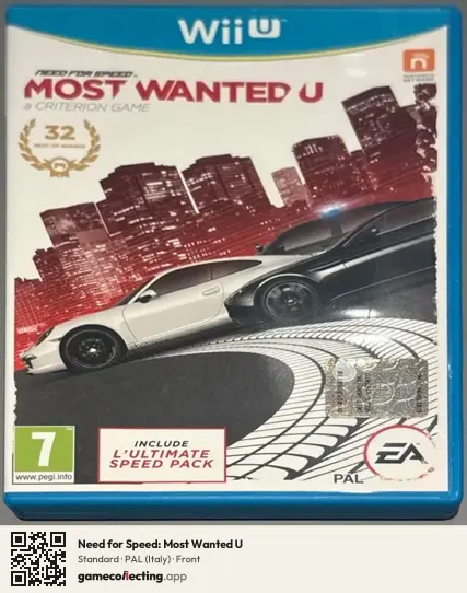 Need for Speed: Most Wanted U Nintendo Wii U, Italy box front