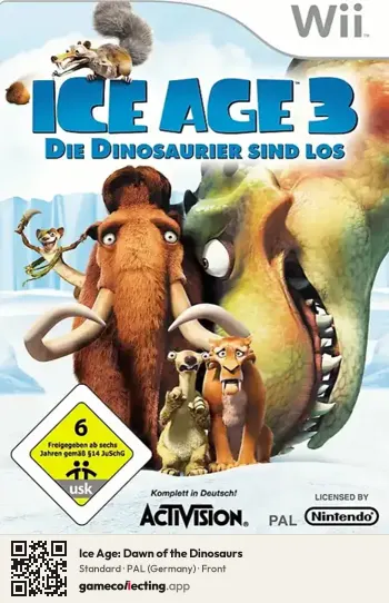 Ice Age: Dawn of the Dinosaurs Nintendo Wii, Germany box front