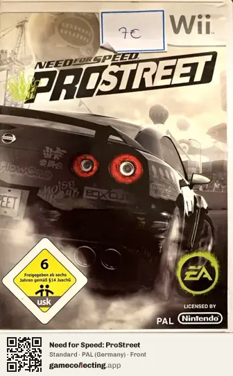 Need for Speed: ProStreet Nintendo Wii, Germany box front