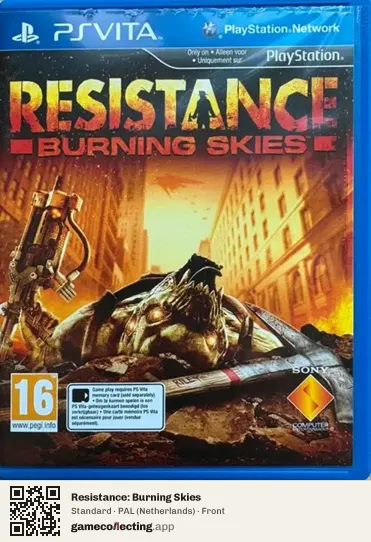 Resistance: Burning Skies PlayStation Vita, Netherlands box front