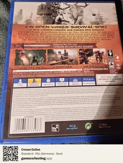 Conan Exiles PlayStation 4, Germany box back