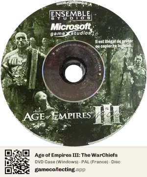 Age of Empires III: The WarChiefs Computer, PAL disc