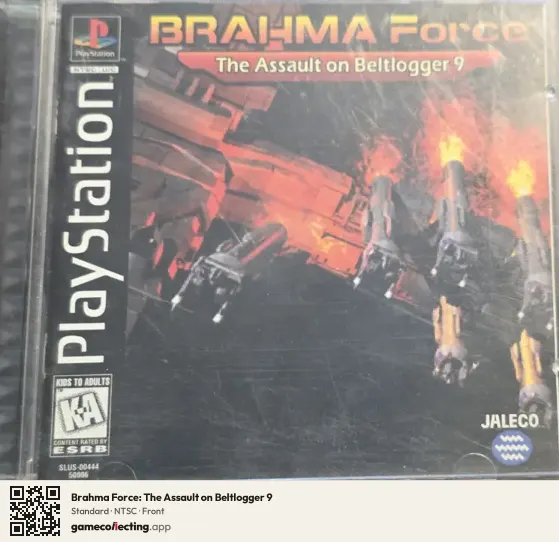 Brahma Force: The Assault on Beltlogger 9 PlayStation, NTSC box front