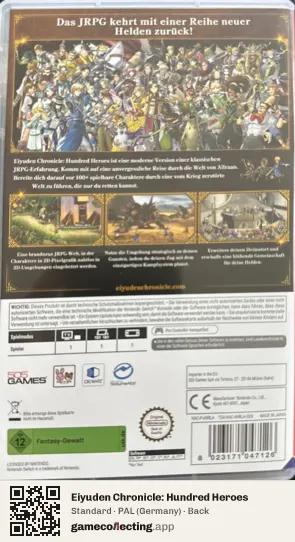 Eiyuden Chronicle: Hundred Heroes Nintendo Switch, Germany box back