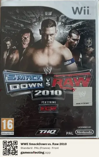 WWE SmackDown vs. Raw 2010 Nintendo Wii, France box front