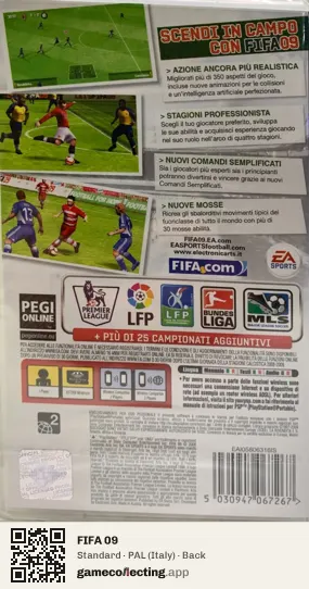 FIFA 09 PlayStation Portable, Italy box back