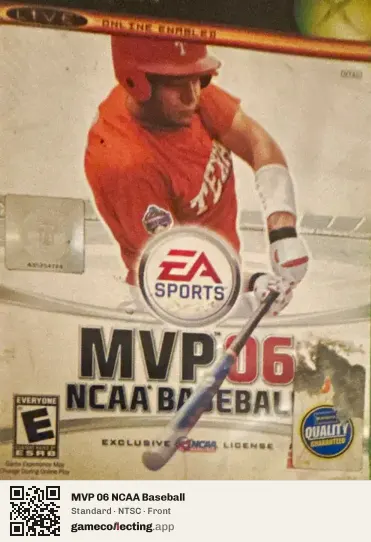 MVP 06 NCAA Baseball Xbox, NTSC box front