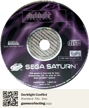 Darklight Conflict Sega Saturn, PAL disc