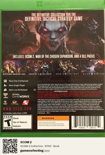 XCOM 2 Xbox One, NTSC box back