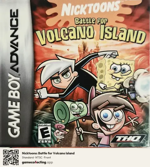 Nicktoons: Battle for Volcano Island Game Boy Advance, NTSC box front