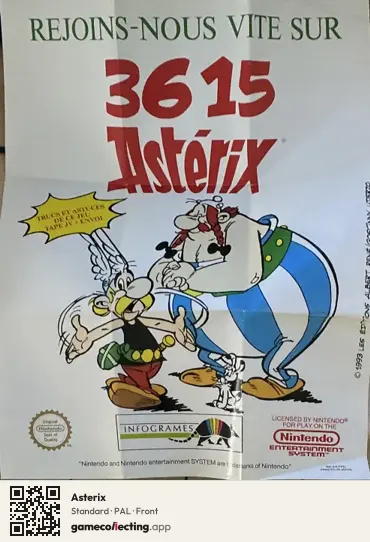 Asterix Nintendo Entertainment System, PAL box front