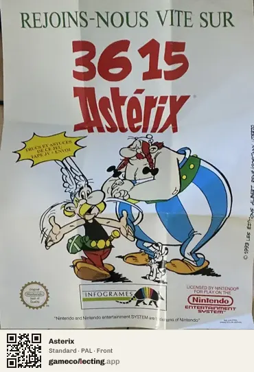 Asterix Nintendo Entertainment System, PAL box front