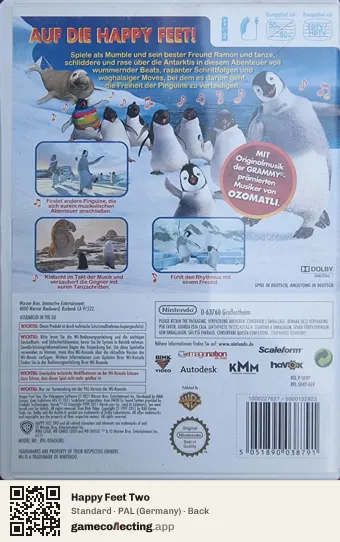 Happy Feet Two Nintendo Wii, Germany box back