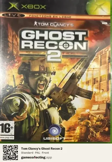 Tom Clancy's Ghost Recon 2 Xbox, PAL box front