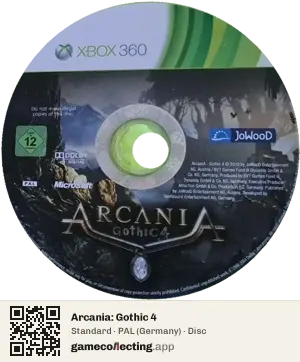 Arcania: Gothic 4 Xbox 360, PAL disc