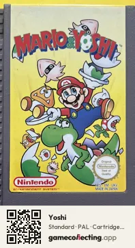 Yoshi Nintendo Entertainment System, PAL cartridge label