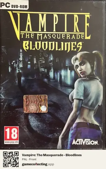 Vampire: The Masquerade - Bloodlines Computer, PAL box front