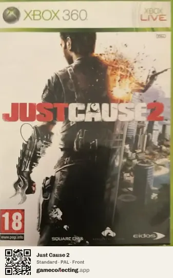 Just Cause 2 Xbox 360, PAL box front