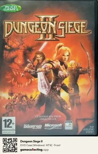 Dungeon Siege II Computer, NTSC box front