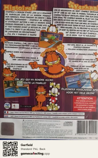 Garfield PlayStation 2, PAL box back