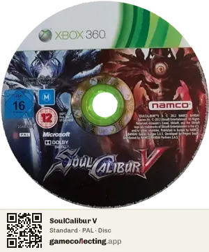 SoulCalibur V Xbox 360, PAL disc