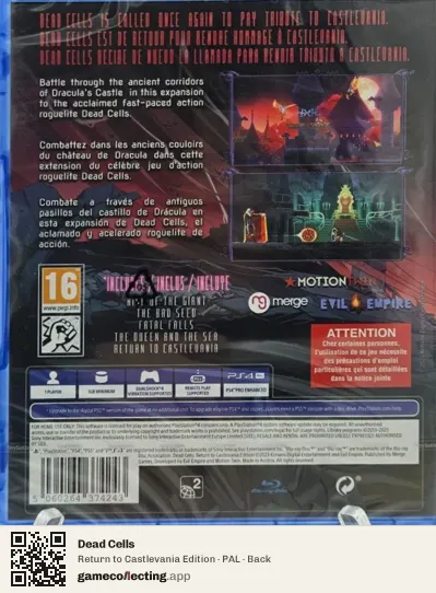 Dead Cells PlayStation 4, PAL box back