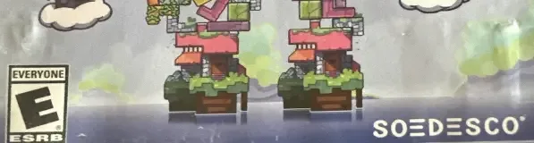 Tricky Towers, the ESRB box on its front