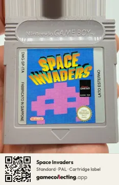Space Invaders Game Boy, PAL cartridge label