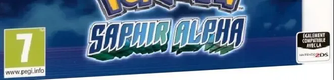Pokémon Alpha Sapphire, the PEGI square on its front