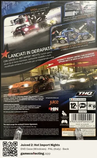 Juiced 2: Hot Import Nights Computer, Italy box back
