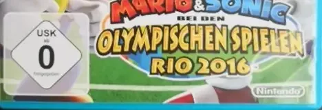 Mario & Sonic at the Rio 2016 Olympic Games, the USK square on its front