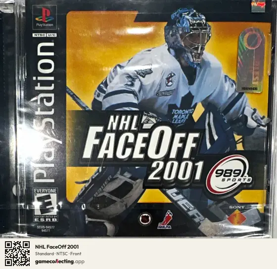 NHL FaceOff 2001 PlayStation, NTSC box front