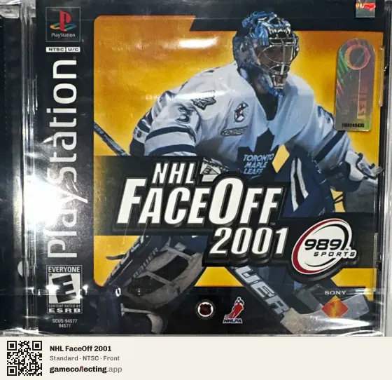 NHL FaceOff 2001 PlayStation, NTSC box front