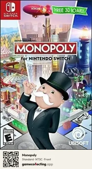 Monopoly Nintendo Switch, NTSC box front