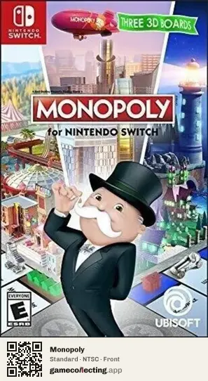 Monopoly Nintendo Switch, NTSC box front