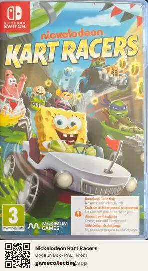 Nickelodeon Kart Racers Nintendo Switch, PAL box front