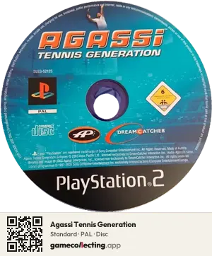 Agassi Tennis Generation PlayStation 2, PAL disc