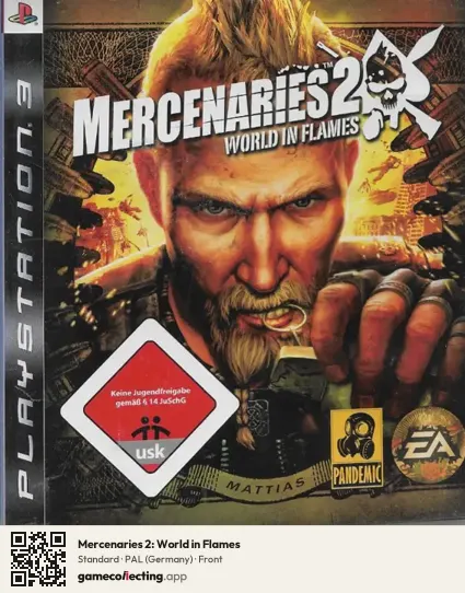 Mercenaries 2: World in Flames PlayStation 3, Germany box front