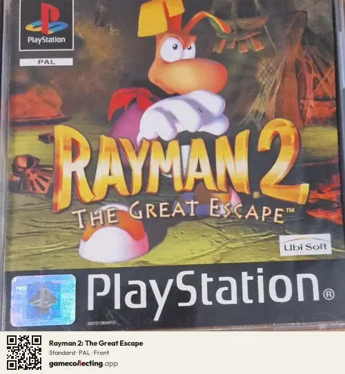 Rayman 2: The Great Escape PlayStation, PAL box front