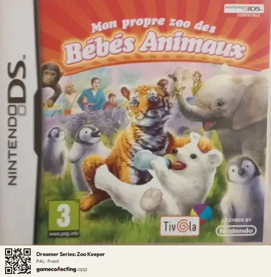 Dreamer Series: Zoo Keeper Nintendo DS, PAL box front