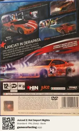 Juiced 2: Hot Import Nights PlayStation 2, Italy box back