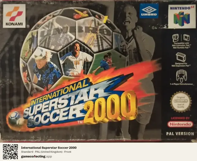 International Superstar Soccer 2000 Nintendo 64, United Kingdom box front
