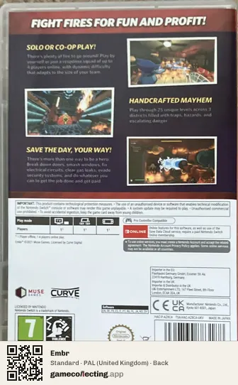 Embr Nintendo Switch, United Kingdom box back