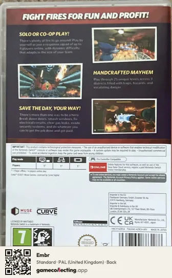 Embr Nintendo Switch, United Kingdom box back