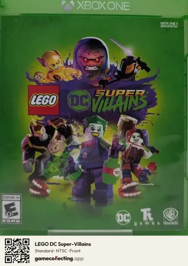 LEGO DC Super-Villains Xbox One, NTSC box front