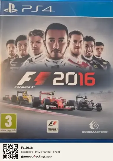 F1 2016 PlayStation 4, France box front