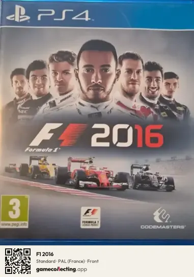 F1 2016 PlayStation 4, France box front