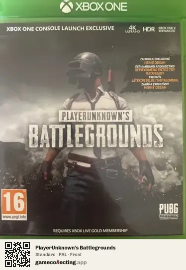 PlayerUnknown's Battlegrounds Xbox One, PAL box front