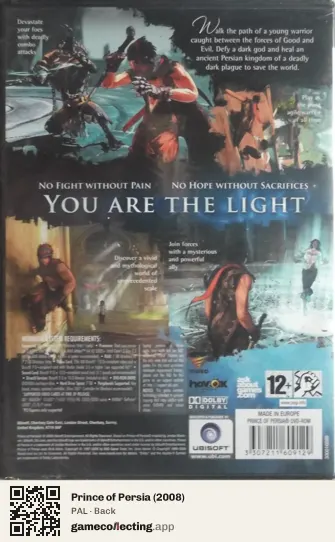 Prince of Persia (2008) Computer, PAL box back